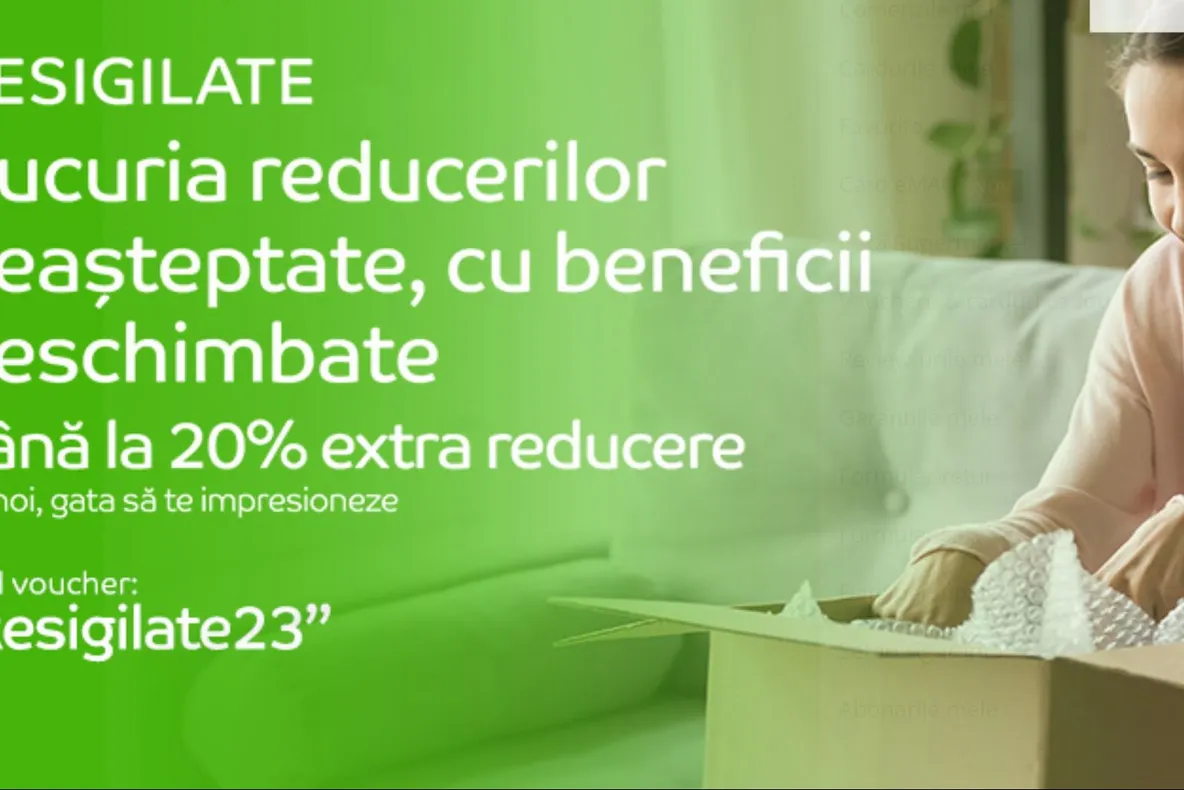 eMAG - Extra reduceri de 20% pentru resigilate