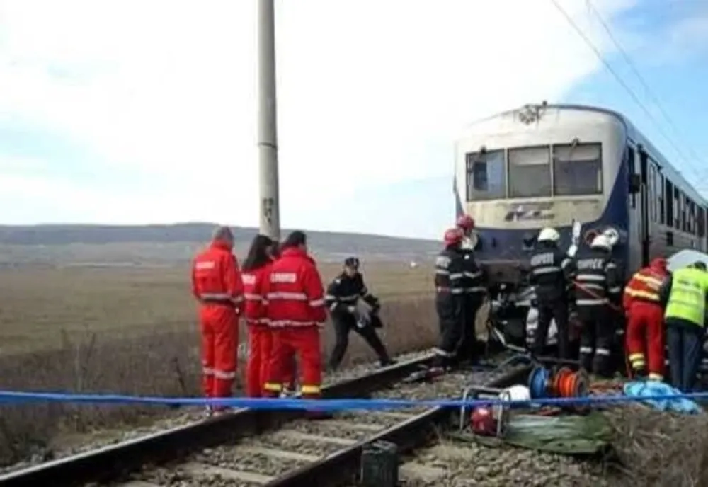 Mașină lovită de tren, lângă Timișoara