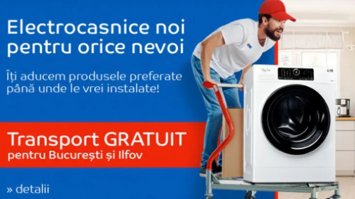 eMAG Electrocasnice noi - Transport gratuit - ce oferte sunt disponibile