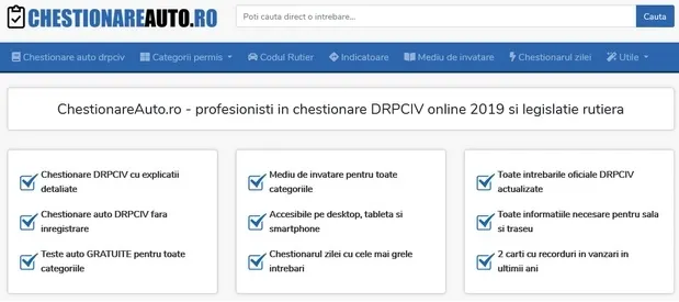 ChestionareAuto.ro: Scopul nostru este să oferim mijloace sigure pentru obţinerea permisului auto (P)