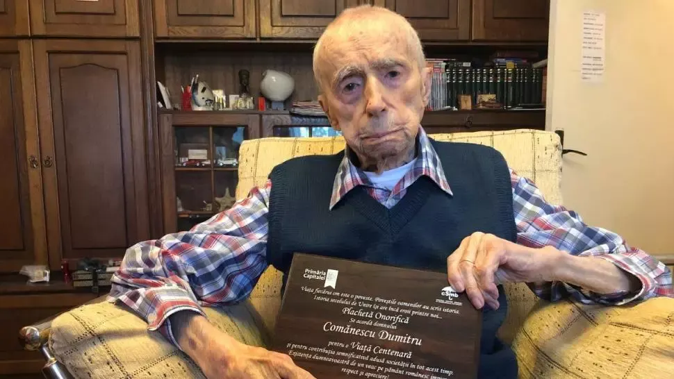 Dumitru Comânescu, de 111 ani și 3 luni, în TOP 100 cei mai longevivi oameni ai lumii