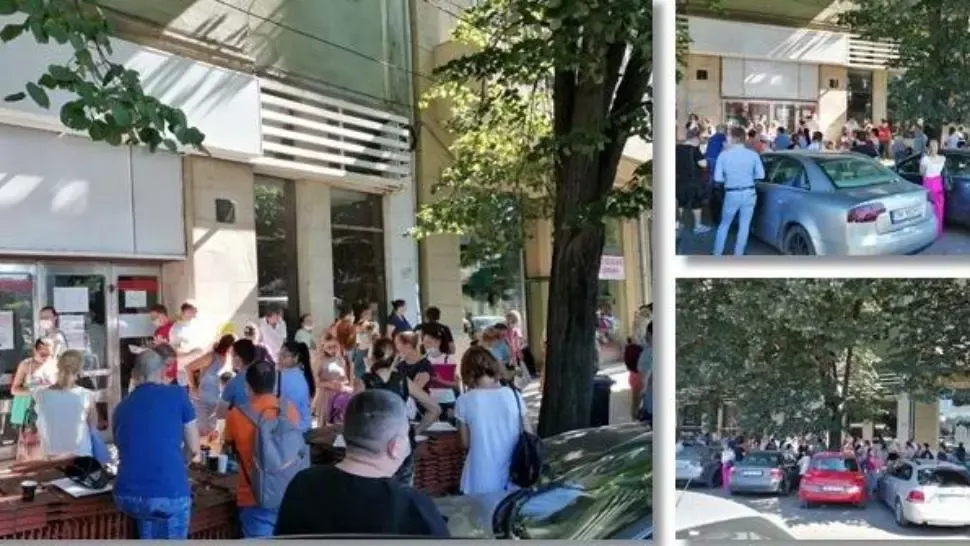 FOTO Coadă uriașă la înscrierea copiilor la creșe, la Timișoara. Totul se face pe bază de ștampilă