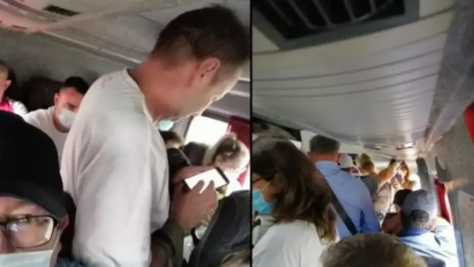 Călători îngrămădiți într-un microbuz, fără mască. Scuza patronului: ”S-a întâmplat o singură dată”