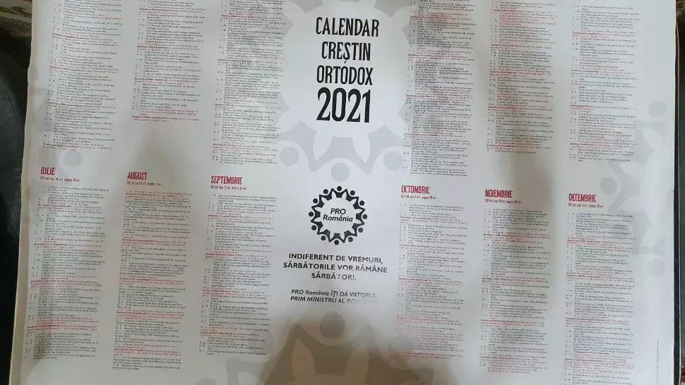 Lovitură pentru „creștinul” Ponta. Partidul păstorit de el a primit interzis la calendare ortodoxe cu efigia Pro România