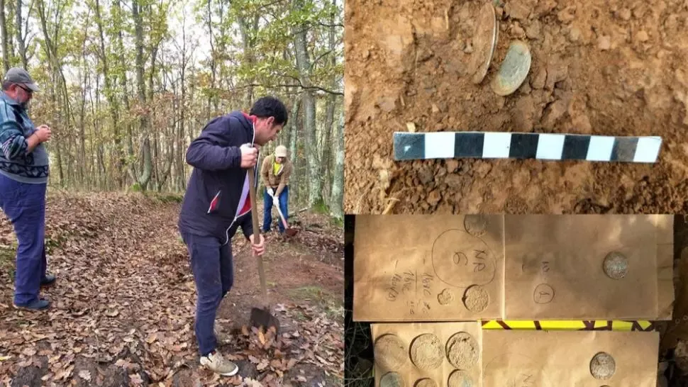 FOTO | Tezaur monetar descoperit de un pasionat de arheologie din Zalău! Monedele, emise acum aproximativ 500 de ani