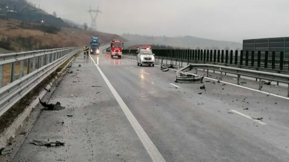  Accident rutier pe A1: Cinci mașini avariate. Se circulă doar pe o singură bandă