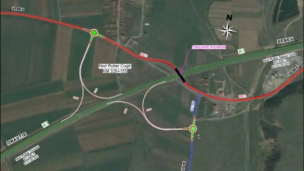 FOTO Șase noduri rutiere NOI pe autostrăzile A1 și A3 din vestul țării. UNDE vor fi construite acestea