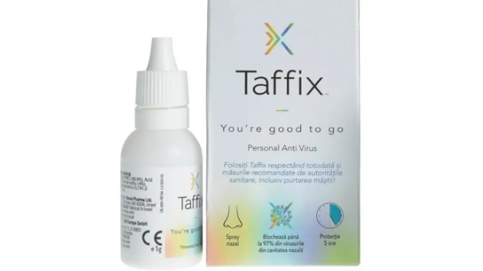 TAFFIX, spray-ul care protejează împotriva SARS-CoV-2, eficient și împotriva tulpinilor britanice și africane (P)