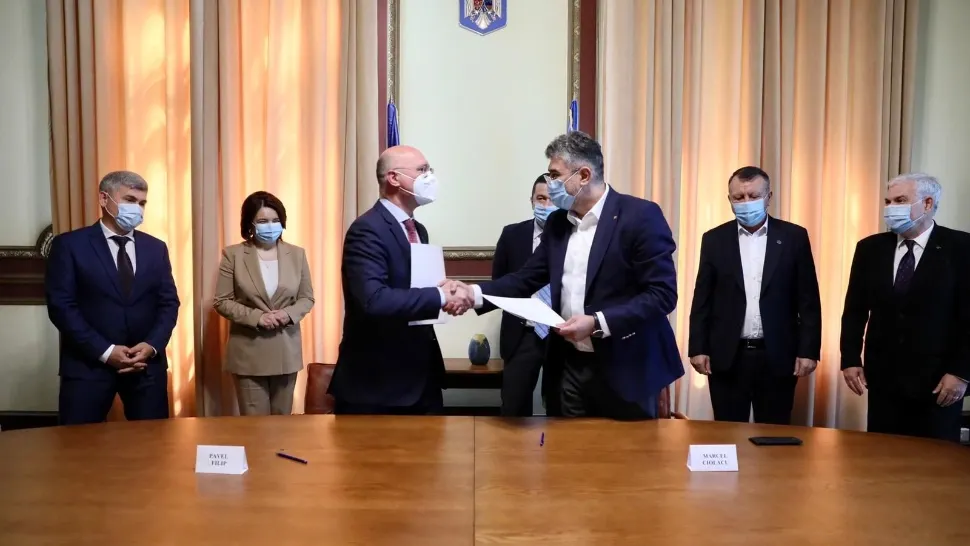 PSD, acord de cooperare cu Partidul Democrat din Republica Moldova. Marcel Ciolacu: Susținem parcursul european al țării