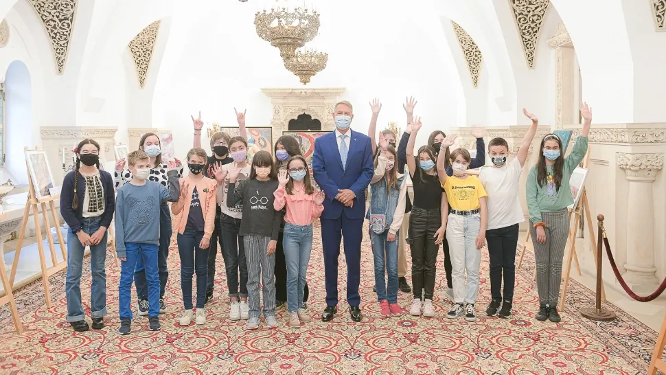 VIDEO | Președintele Iohannis, întâlnire la Palatul Cotroceni cu cei mici de Ziua Copilului