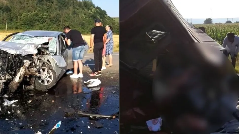 FOTO | Cel puțin 7 morți, printre care 2 copii, într-un accident grav, în Bacău