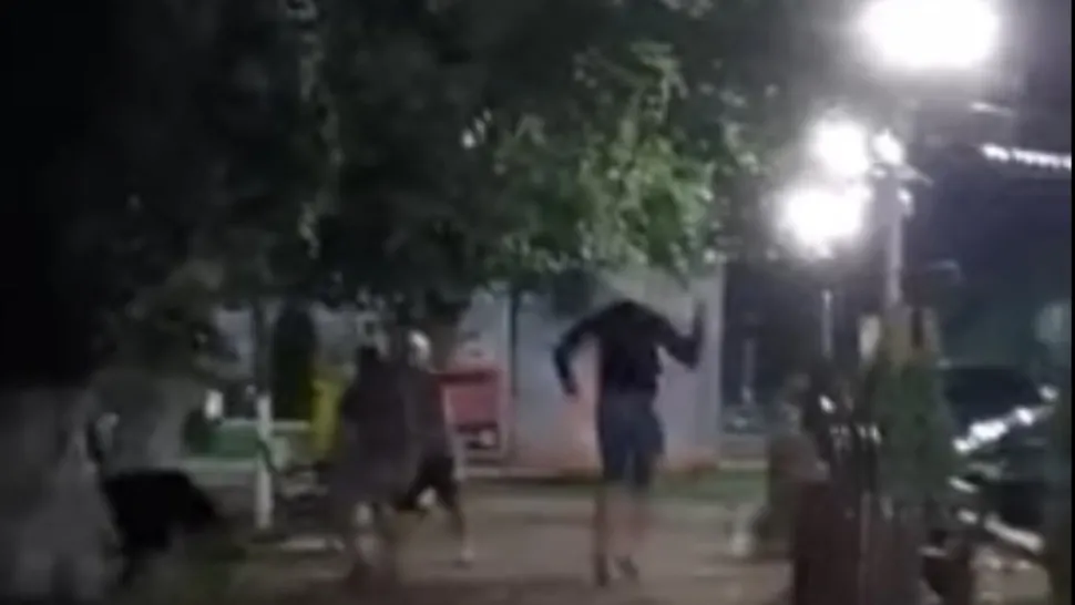 VIDEO Lupte de stradă, cu bâte și pietre, într-o localitate din județul Brăila. Nimeni n-a reclamat la poliție