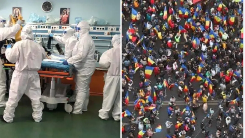 CNCAV, reacție la proteste: În aceste momente, cu aceeași credință, sute de medici luptă pentru salvarea pacienților Covid. 1 român mort la fiecare 8 minute