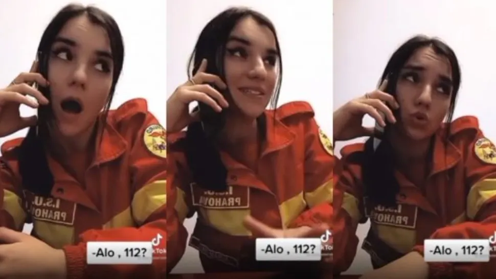 VIDEO | O voluntară ISU a fost dată afară după un clip ironic pe care l-a postat pe TikTok