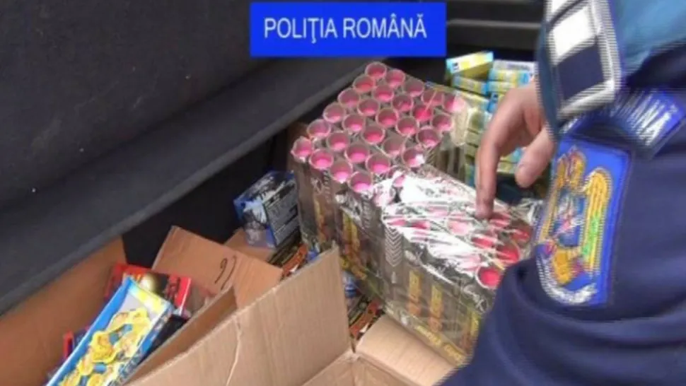 Captură RECORD de artificii, în București! Unde erau ținute ascunse 5 tone de materiale pirotehnice