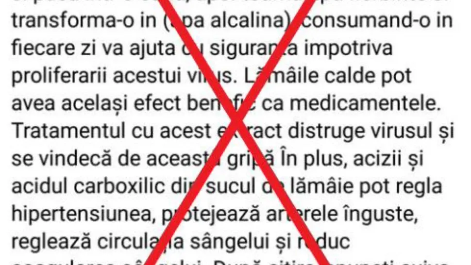 ROVaccinare avertizează! Pe internet circulă o dezinformare cu zeci de mii de distribuiri. Despre ce este vorba 