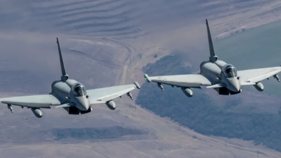 150 de militari britanici și aeronave Eurofighter Typhoon, la conducerea misiunilor de Poliție aeriană NATO, la Baza Kogălniceanu