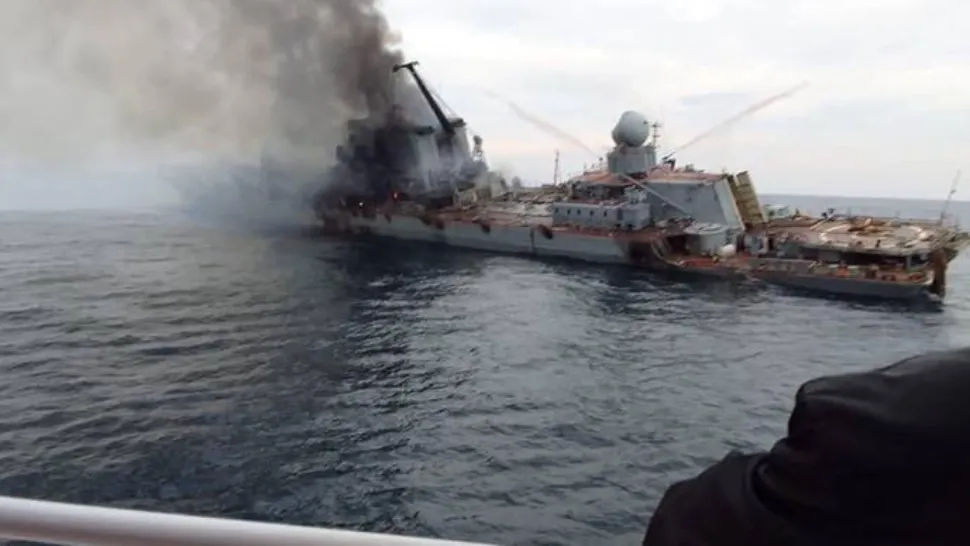Șah-mat pe tabla războiului din Ucraina: "Moskva", nava-fanion a marinei ruse, aparține acum autorităților ucrainene - MEDIA