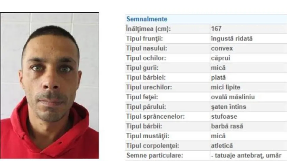 DEȚINUTUL care a EVADAT a fost prins de polițiști: bărbatul era plasat în regim de maximă siguranță 