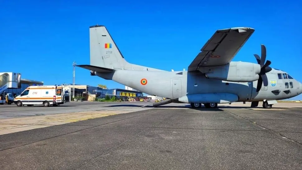 Misiune umanitară a Forţelor Aeriene Române. Un avion militar transportă ucraineni răniți în Danemarca