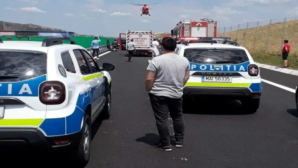  Accident pe Drumul Expres Craiova-Piteşti, provocat de o şoferiţă care a mers 4 kilometri pe contrasens! Trafic DEVIAT