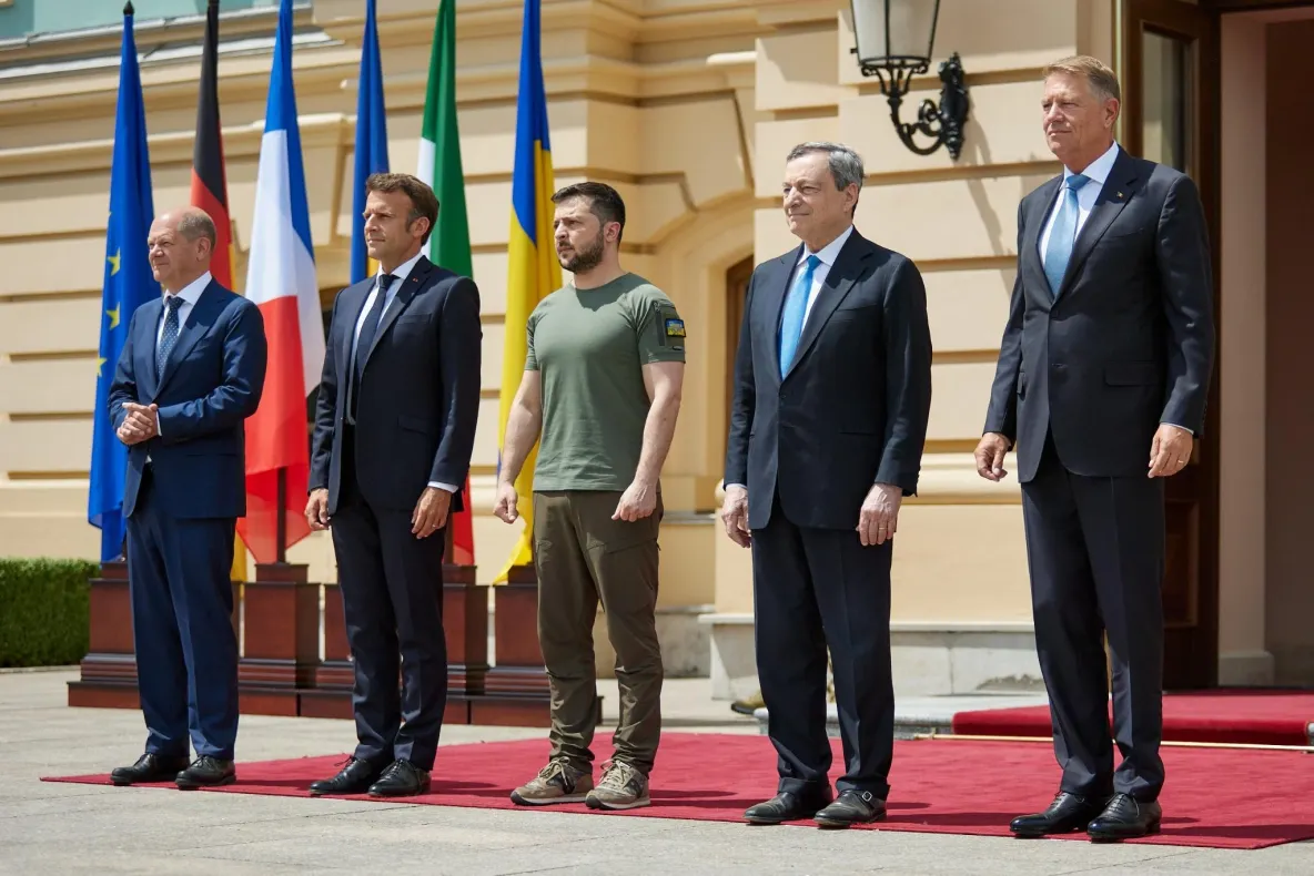 Zelenski, după întâlnirea cu Iohannis, Macron, Scholz și Draghi: Agresiunea împotriva Ucrainei, o agresiune împotriva întregii Europe