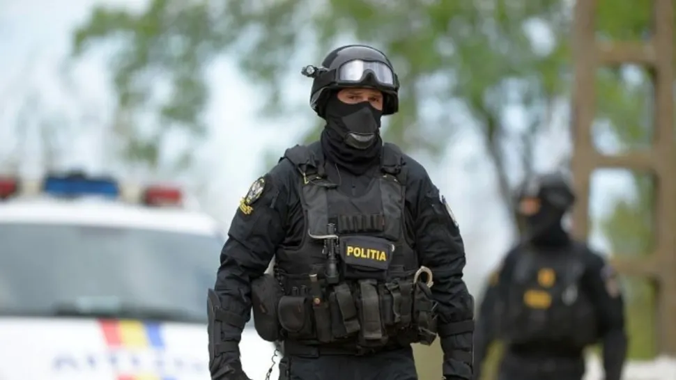 Focuri de armă într-o comuna din județul Sibiu! Intervenție în forță a oamenilor legii pentru aplanarea unui conflict care a degenerat