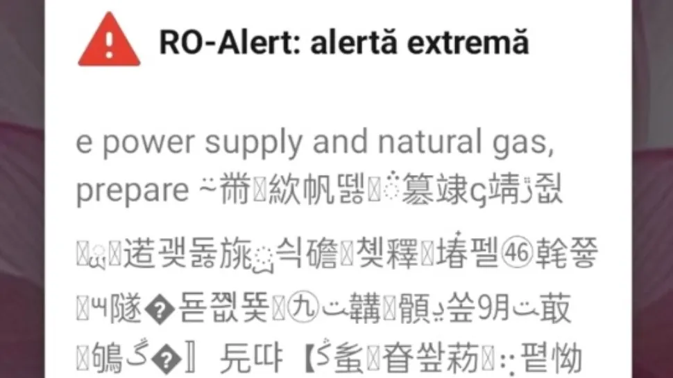 Un bărbat din Cluj a primit un mesaj Ro-Alert de furtună în limba chineză. Ce scria, de fapt