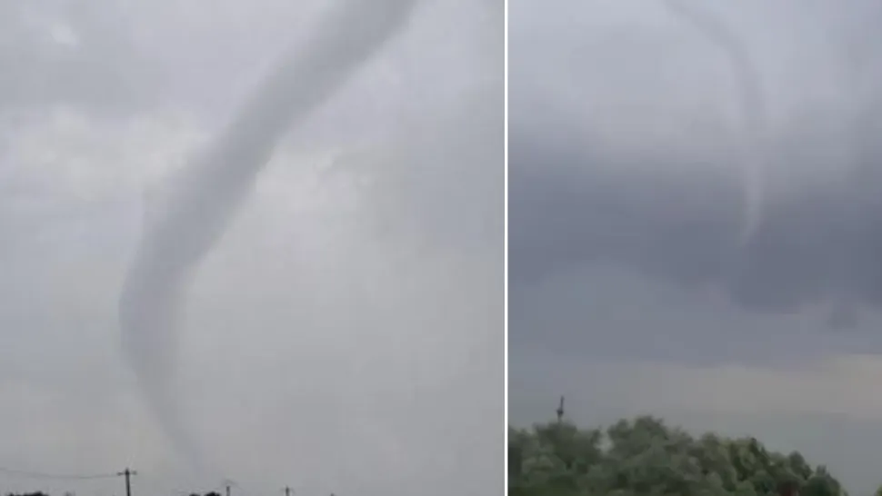Tornadă la Sulina. Un fenomen meteo extrem s-a format în apropierea localitatea de la gurile Dunării -VIDEO
