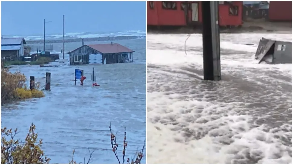 Furtuna a lăsat dezastru în urmă în Alaska: case luate de apă, copaci dărâmați de vânt - Autoritățile, în alertă - VIDEO