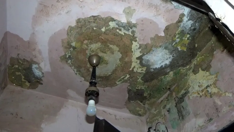 Apartamente distruse complet din cauza infiltrațiilor, într-un bloc din Reșița. Locatarii sunt disperați – FOTO&VIDEO