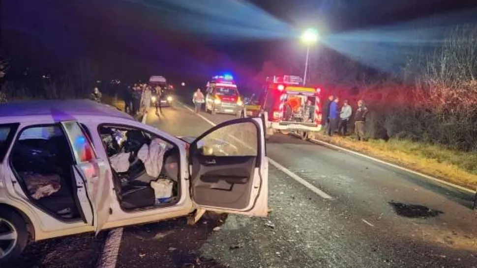 Accident TERIBIL în județul Timiș. Un bărbat de 55 de ani a murit, iar soția se află în stare gravă la spital