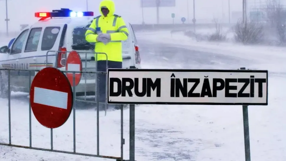 Ninsorile și viscolul paralizează România: 7 drumuri naționale ÎNCHISE - Zonele vizate de restricții