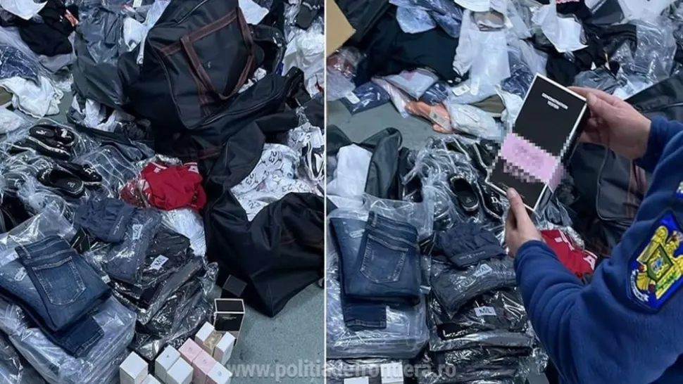 Bunuri contrafăcute, în valoare de peste 200.000 lei, descoperite în 5 autocare, la Vama Giurgiu