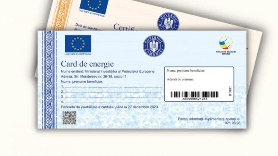 Cardurile de energie vor ajunge la 4 milioane de persoane - Anunțul Guvernului