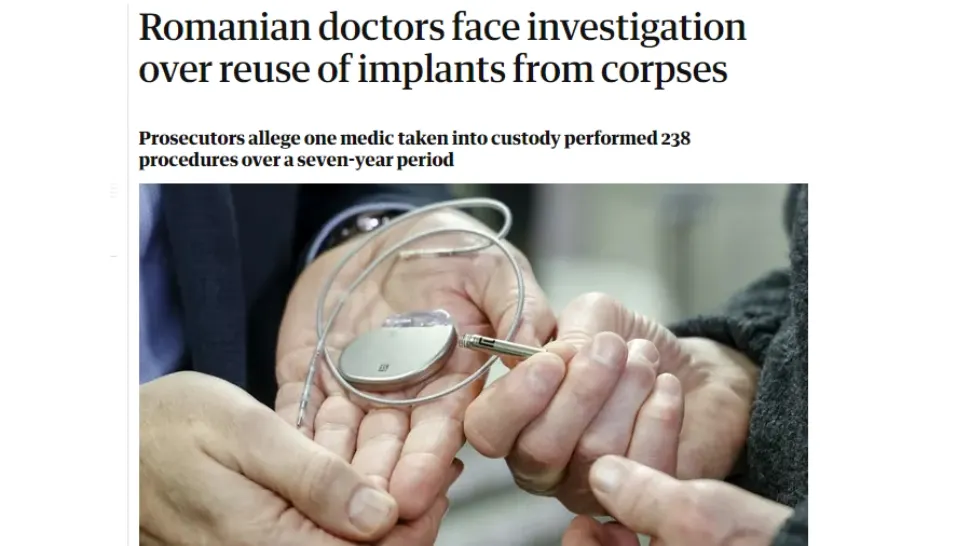 Doctorii care luau stenturi de la cadavre au uimit occidentul. Ce scrie presa străină despre medicii măcelari