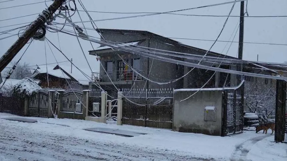 Mii de locuințe au rămas fără energie electrică - Mai mulți copaci și stâlpi au căzut pe carosabil