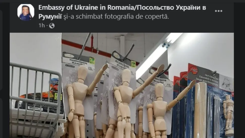 Pagina de Facebook a ambasadei Ucrainei la București a fost spartă