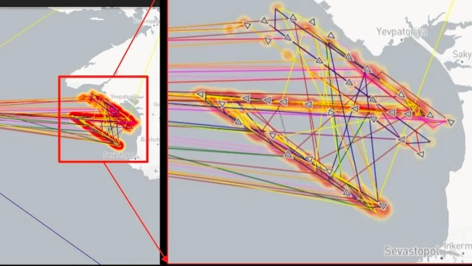 Hackerii ruși s-au „distrat” cu sistemul internațional de geolocație maritimă. Trucul folosit ca navele de pe radar să apară în formă de „Z”