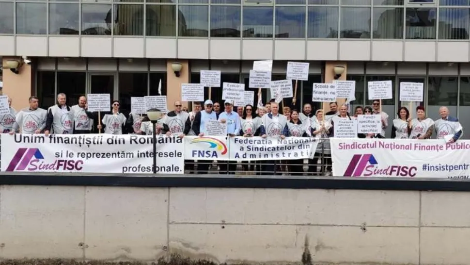 Noi proteste în București - Sindicaliștii din sistemul de Finanțe Publice ies în stradă - Care sunt revendicările