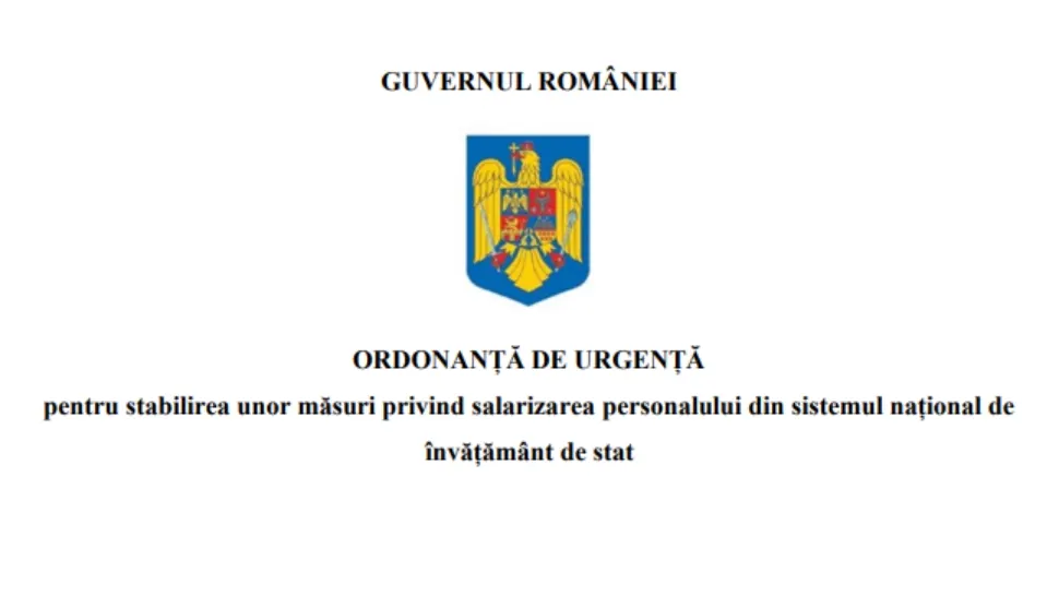 Ce prevede Ordonanța de Urgență pe Educatie aprobată în Guvern: Modificări în grila de salarizare