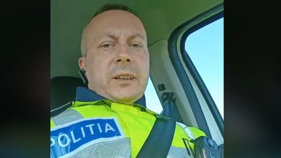 PROTEST: Cel mai cunoscut polițist de pe TikTok își îndeamnă colegii să nu mai dea amenzi șoferilor