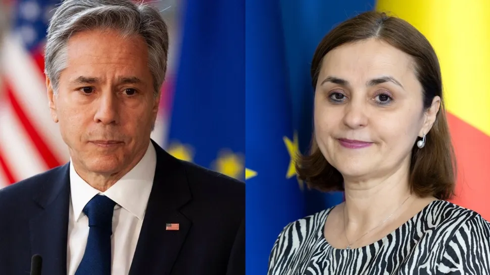  Luminița Odobescu, discuție cu Antony Blinken despre resturile de drone rusești găsite în România 
