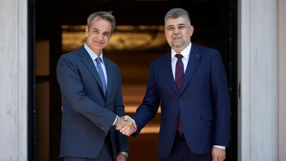 Premierul Marcel Ciolacu, discuții cu omologul său elen, Kyriakos Mitsotakis - Ce au stabilit înainte de reuniunea la nivel înalt de la Atena