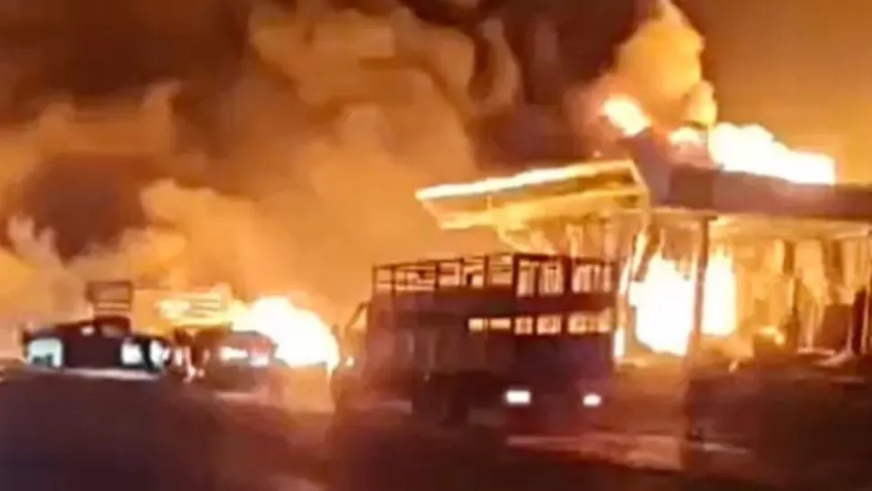 Explozie urmată de un incendiu la o benzinărie din Rusia: 27 de morți, printre care și 3 copii, şi zeci de răniţi - Imagini apocaliptice - VIDEO