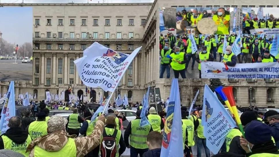 Revoltă uriașă după măsurile de austeritate: Peste 1.500 de sindicaliști în stradă - Proteste la Finanțe și la Muncă