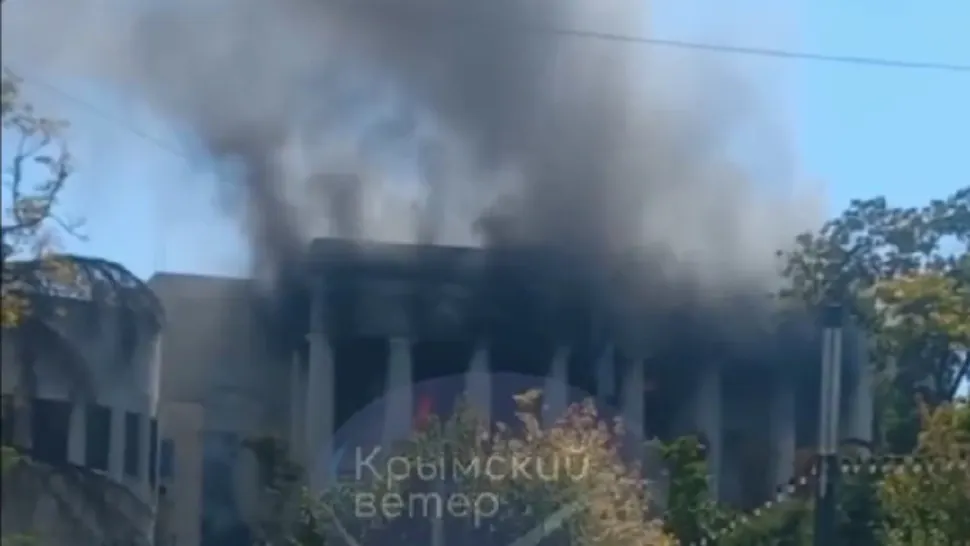 Ucraina a lovit și a distrus sediul Statului Major al Flotei Ruse de la Marea Neagră - VIDEO