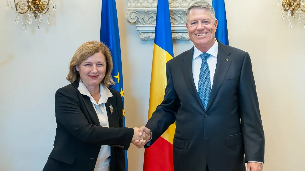 Vicepreședinta Comisiei Europene, primită la Cotroceni - Statul de drept și Justiția, discutate de Jourova cu Klaus Iohannis