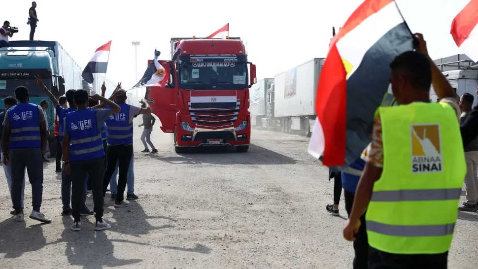 Război Israel. Al treilea convoi umanitar ar fi ajuns în Gaza: 34 de camioane au traversat granița cu Egiptul