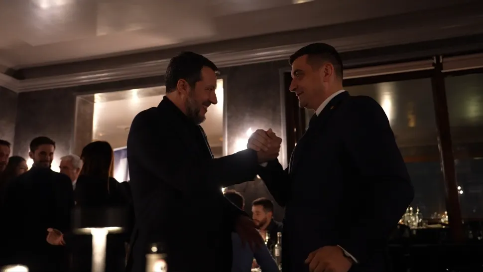 George Simion, discurs în italiană, la Florența: a atras simpatia suveraniștilor europeni prezenți la eveniment și a vicepremierului Matteo Salvini